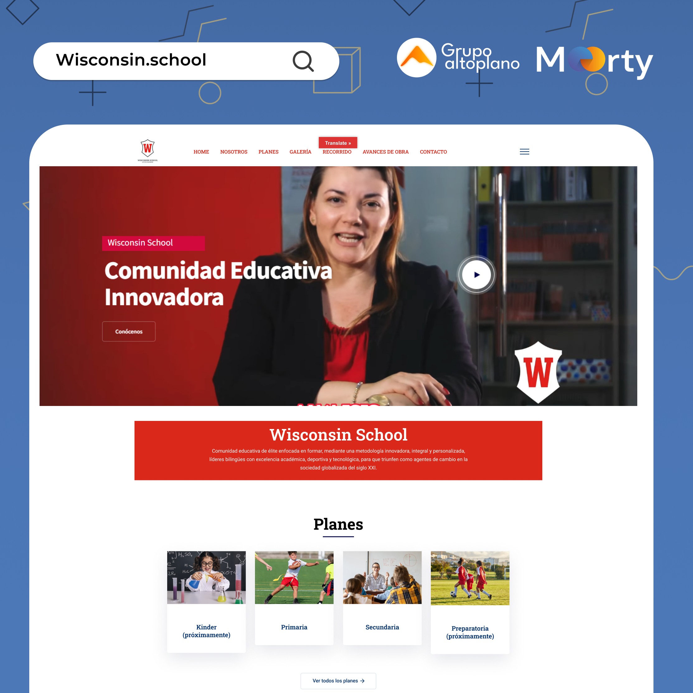 Sitio web Escuela Wisconsin